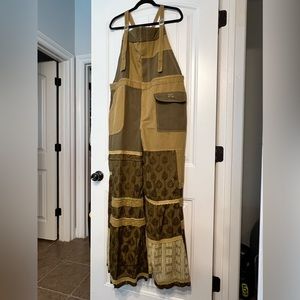 Free People XL overall with super wide leg bell bottom